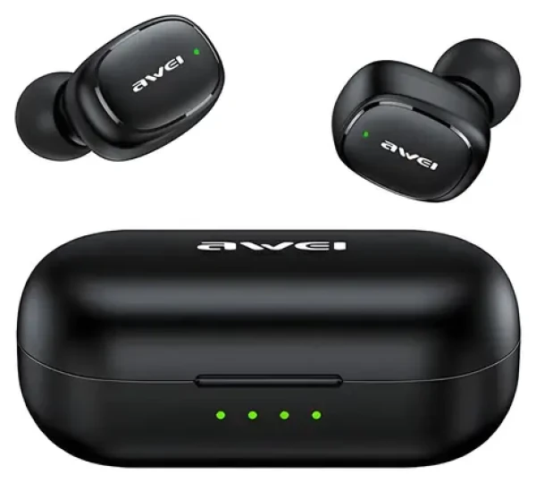 Awei T13 Pro černá / Bezdrátová sluchátka / TWS / Bluetooth 5.1 / dobíjecí stanice (T13 Pro B)