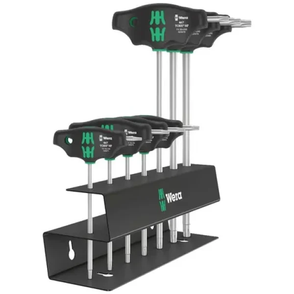 WERA 467/7 TORX HF Set 2 / sada šroubováků s příčnou rukojetí TORX s přidržovací funkcí / 7 dílný (05023456001)