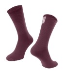 Ponožky FORCE LONGER SLIM, vínové (barva vínová, velikost L/XL)
