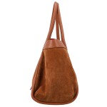 Módní dámská kožená kabelka na rameno Eris, koňaková