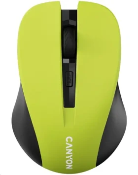 CANYON CNE-CMSW1Y žlutá / optická bezdrátová myš / 800/1000/1200 dpi / 4 tlačítka / USB 2.4 Ghz / 2xAAA (CNE-CMSW1Y)