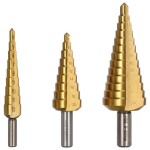 Vrták stupňovitý HSS RP, STALCO PERFECT, set 3 ks