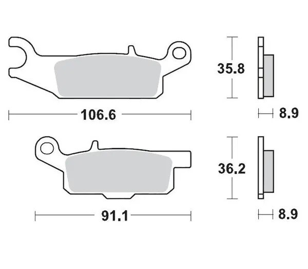 DP Brakes Brzdové destičky na Yamaha YFM 700 Grizzly Brzdové desky: Zadní levá