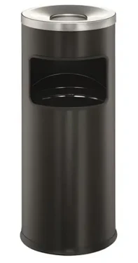 Durable Safe černá / Odpadkový koš s popelníkem / kulatý / 17 l (333201)