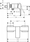 HANSGROHE - Metropol Sprchová baterie, matná černá 32560670