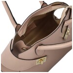 Módní dámská kožená kabelka do ruky Arietta, růžová