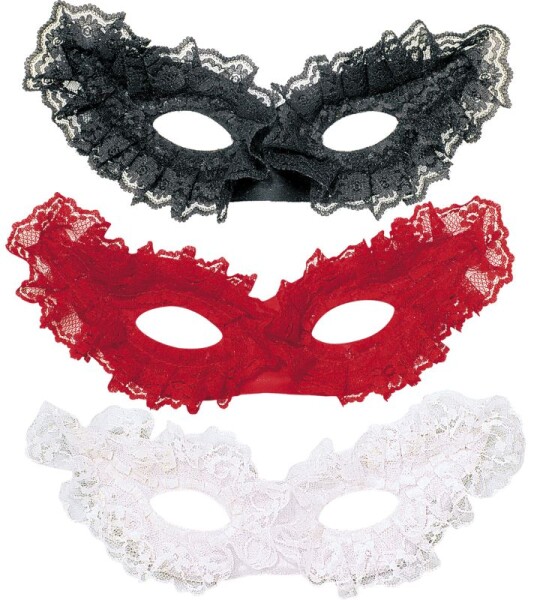 Ptakoviny.cz Škraboška s krajkou bílá