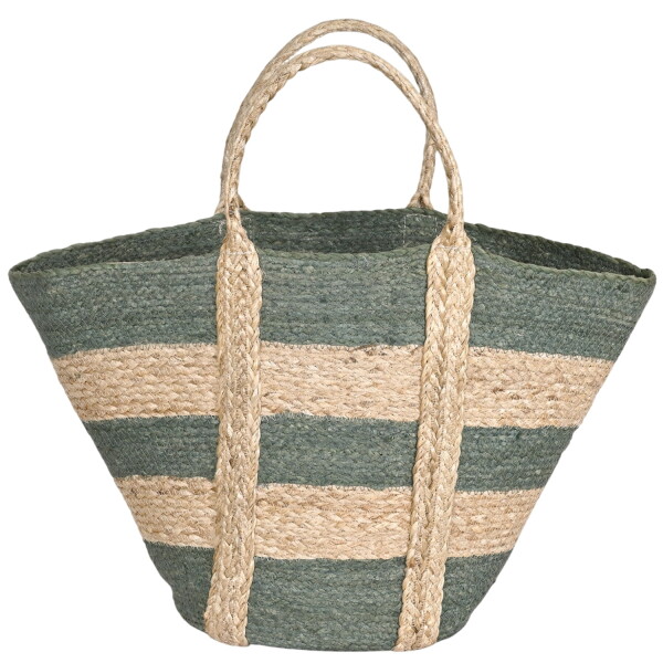 Garden Trading Jutová taška Market Rosemary Stripe, zelená barva, textil