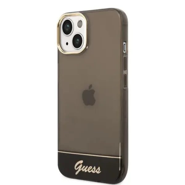 Pouzdro Guess PC/TPU Camera Outline Translucent iPhone 14 černé