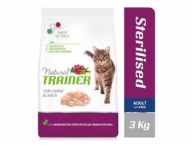 Trainer Natural Cat Sterilised drůbeží maso 3kg / Granule pro kočky / pro dospělé kastrované kočky (8059149029764)