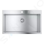 GROHE - Dřezy Dřez K800 s automatickým odtokem, 846x510 mm, kartáčovaná nerez 31584SD1