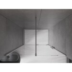 MEXEN/S - Velar posuvné sprchové dveře 150, transparent, grafit metal 871-150-000-01-95