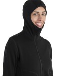 Dámská merino mikina ICEBREAKER Wmns 560 Realfleece Elemental II LS ZH, Black velikost: M