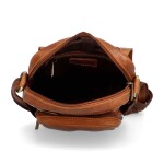 Luxusní pánská kožená crossbody Diviley Dettrio, koňaková