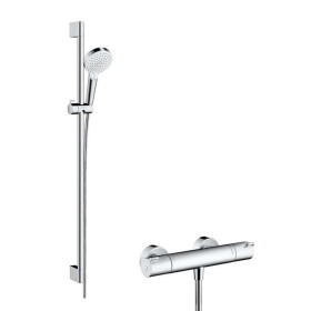 HANSGROHE - Crometta Sprchový set Vario s termostatem Ecostat 1001 CL, 2 proudy, bílá/chrom 27812400
