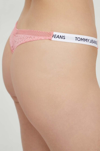 Dámská tanga HIGH LEG THONG UW0UW05160 TIC růžové Tommy Hilfiger