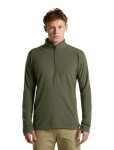 ICEBREAKER Mens Merino 400 RealFleece Grid LS Half Zip, Dark Loden (vzorek) velikost: M