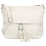 Trendy dámská koženková crossbody kabelka Vaka, béžová