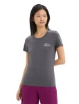 Dámské merino triko krátký rukáv ICEBREAKER Wmns Central Classic SS Tee Caravan Life, Monsoon velikost: XS