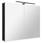SAPHO - GRETA galerka s LED osvětlením, 101x70x14cm, černá mat GR105-0035