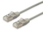 Equip Slim CAT6A 1 m béžová / Patch kabel / F/FTP / Podpora PoE (606114)