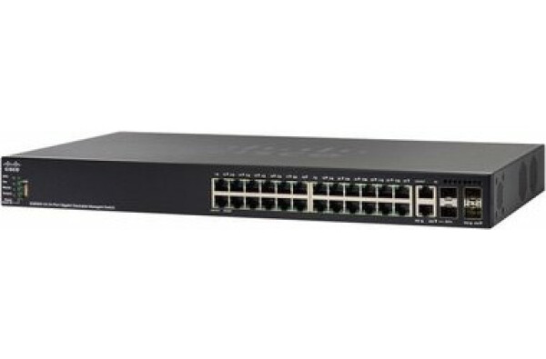 Cisco SF550X-24P / switch / 24x RJ-45 100/1000 / 2x ComboGbE SFP+ / 2x SFP+ (SF550X-24P-K9-EU)