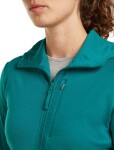 Dámská merino mikina ICEBREAKER Wmns 260 Quantum IV LS Zip Hoodie, Tidal Teal velikost: M