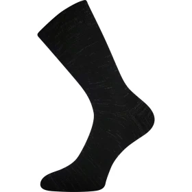 LONKA Ponožky silné vlněné KLIMAX melírované ČERNÉ (5 párů) 35-38 103026