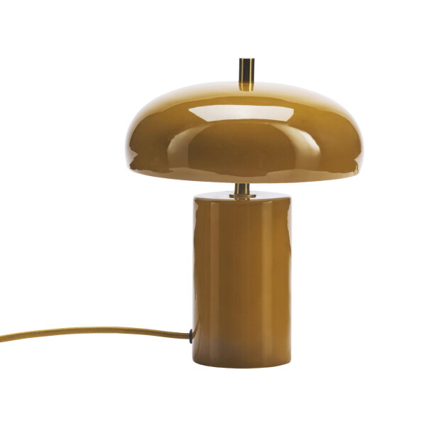 MADAM STOLTZ Stolní lampa Enamel Dark Mustard, oranžová barva, kov