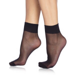 Silonkové matné ponožky 2 páry DIE PASST SOCKS 20 DEN - BELLINDA - černá UNI