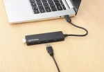 Manhattan hub USB-C na 4x USB-A černý / USB hub / USB 3.2 Gen 1 / 5 Gbit/s / Bus Power (164924)