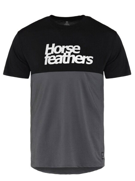 Horsefeathers FURY black/castlerock pánské tričko krátkým rukávem