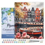 Malování podle čísel - Průplav V Amsterodamu na rámu 40x50cm