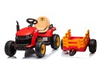 Mamido Dětský elektrický traktor BBH-030 s přívěsem červený