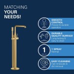 GROHE - Essence Vanová baterie do podlahy, kartáčovaný Cool Sunrise 23491GN1