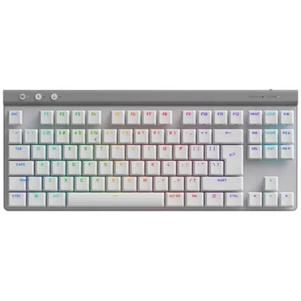 Logitech G515 TKL Bílá / bezdrátová herní klávesnice / US layout / Bluetooth + USB LIGHTSPEED přijímač / RGB (920-012539)