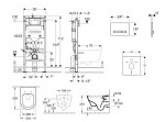 GEBERIT - Duofix Set předstěnové instalace, klozetu Architectura a sedátka softclose, tlačítko Sigma50, alpská bílá SANI11CK3107