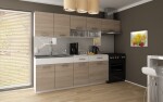 FRONTI Kuchyňská linka TATIANA 240/180 - Sonoma + bílý mat