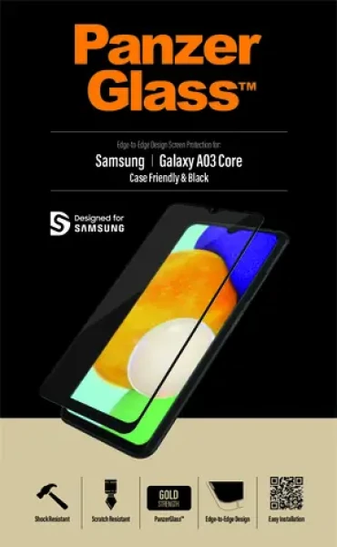 PanzerGlass Tvrzené sklo Case Friendly pro Samsung Galaxy A04s/A03 Core/A13 5G černá (7283)