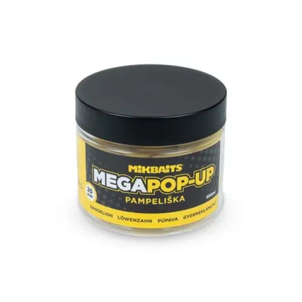 Mikbaits Mega Pop-Up fluo Pampeliška / Plovoucí boilie / 25mm / 300ml (MC0154)