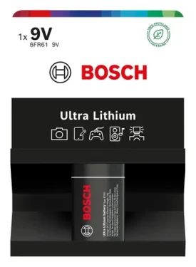 Bosch Ultra Lithium 9V / Baterie / Lithiová / 6LR61 / 1 ks (8594162800032)
