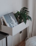 Ferm Living Stojan na květiny Plant Box Light Grey, šedá barva, kov