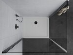 MEXEN/S - PRETORIA duo sprchový kout 80 x 70, transparent, černý + vanička včetně sifonu 852-080-070-70-02-4010B