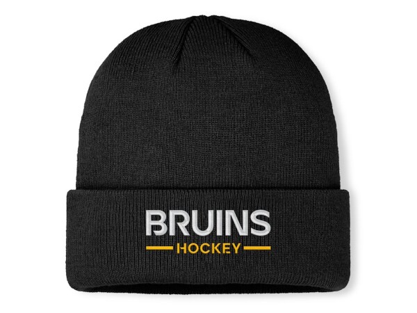 Fanatics Pánská zimní čepice Boston Bruins NHL Authentic Pro A/Cap Cuffed Beanie černá