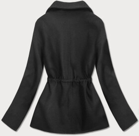 Krátký černý volný dámský kabát model 16148201 černá ROSSE LINE