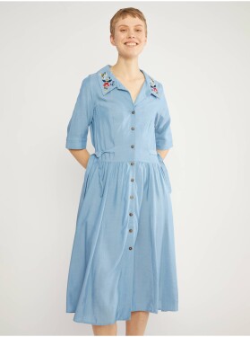 Světle modré dámské košilové šaty Blutsgeschwister dámské
