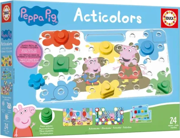 EDUCA Skládačka Acticolors Barvy a tvary Prasátko Peppa