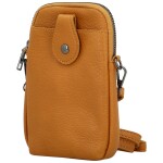 Trendy dámská koženková crossbody kapsa Asirys, tmavě žlutá