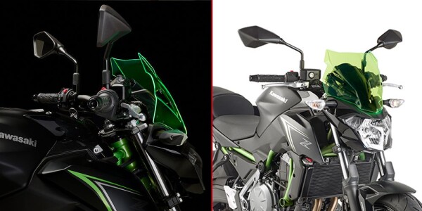 A4117Gr plexi zelené "Lime" Kawasaki Z 650 (17-19), vxš280x330 mm