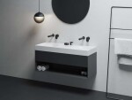 RAVAK - Lite Umyvadlová skříňka 120x45x43 cm, 1 zásuvka, matná černá X000001868